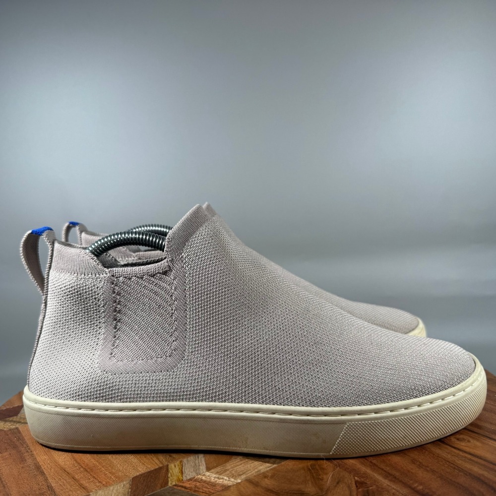 Rothys The Chelsea Fawn Knit Slip On Sneaker Boots Womens 9.5 Tan Sustainable